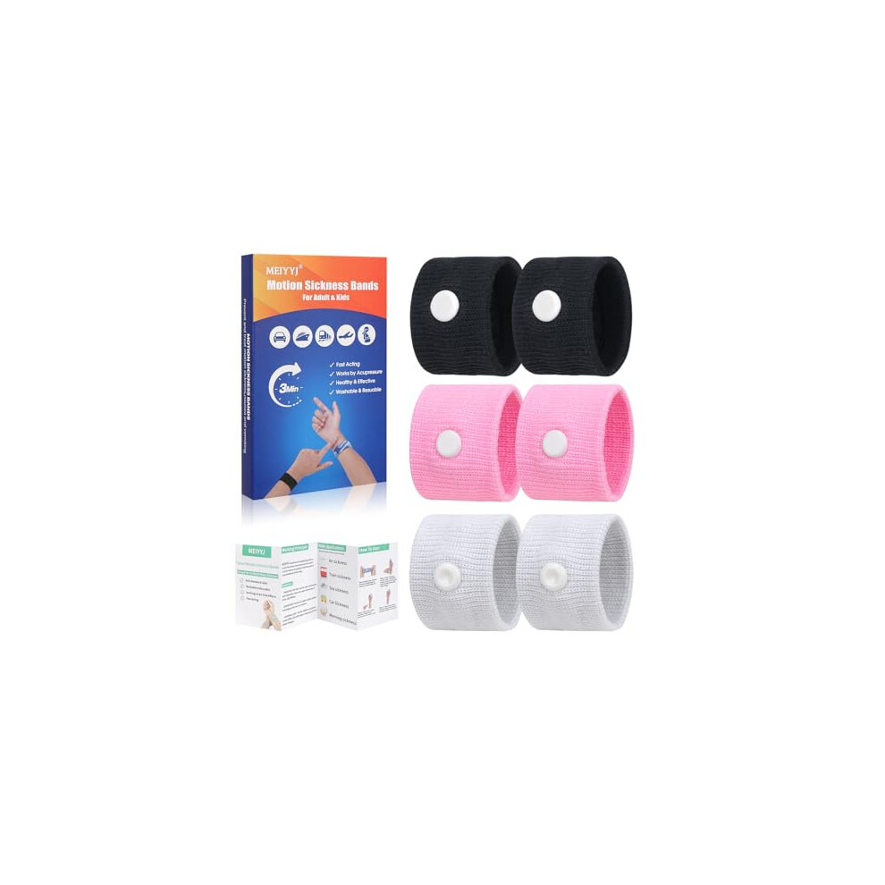 Meiyyj Travel Sickness Bands For Adults And Kid Anti Nausea Wristbands For Motion & Morning Sickness Relief Bands For Pregnant Wowen Acupressure Naus