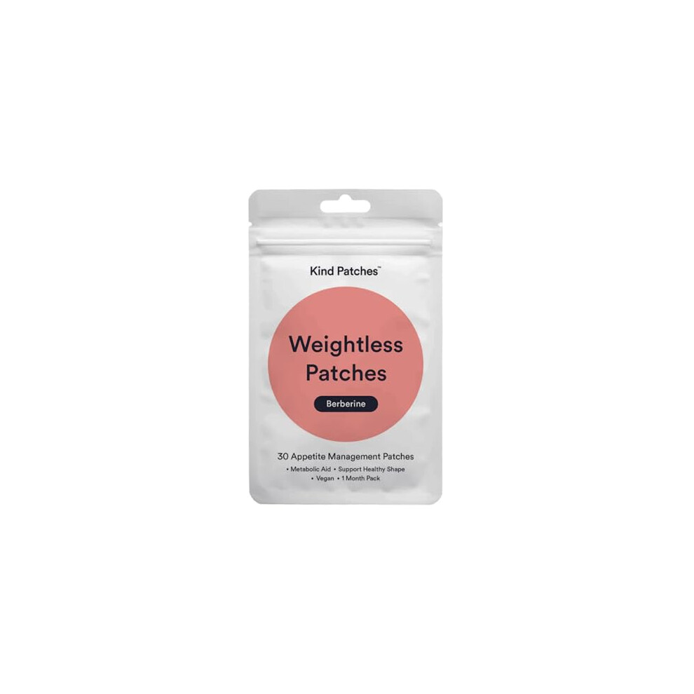 Kind Patches | Weightless Patches | Healthy Shape Support | Botanical Plant-Based Formula With Berberine, Chromium & Vitamin B Complex | 30 Vegan Pat