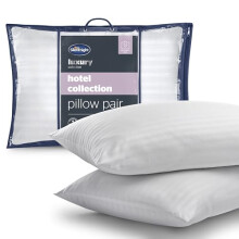 Silentnight Hotel Collection Pillows 2 Pack - Luxury Hotel Quality Pillows Soft Medium Support for Back and Side Sleepers Comfy Supportive - Hypoaller