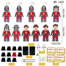 (12pcs-12) Medieval Knight Soldiers Military Building Blocks Minifigures Gift toy