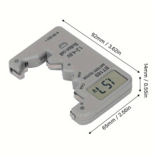 (Gray., 1 count) Digital Battery Tester, LCD Display AA/AAA/9V/1.5V Button Cell Battery Capacity Measuring Check Detector, Digital Automotive Tester
