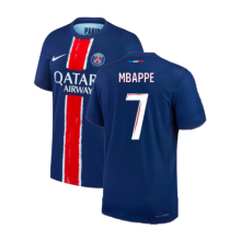 (XXL) 2024-2025 PSG Home Authentic Match Shirt (Mbappe 7)