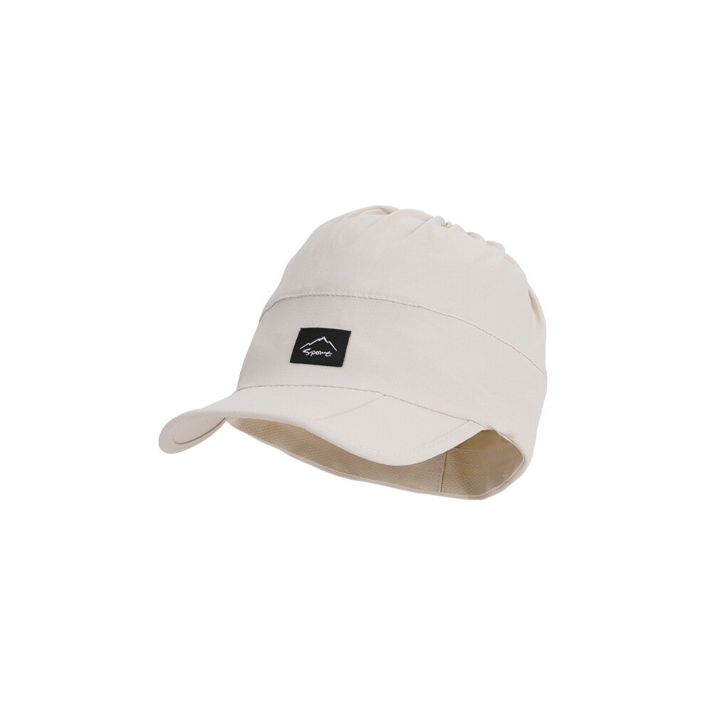(Beige)Chapeau de soleil été femme mode extérieure casquette de baseball respirante canardbill