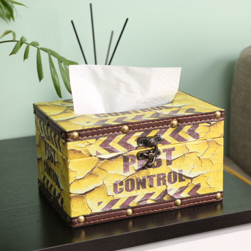(4) Decorative Fabric Tissue Cover Cosy Home Accessory 2