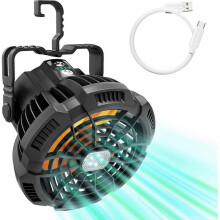 Desk Fan,AcserGery Camping Fan with Led Light Hanging Hook 3 Speeds Level Remote