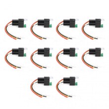 High quality  30A self-contained fuse relay with base and wire 12VDC (sold in