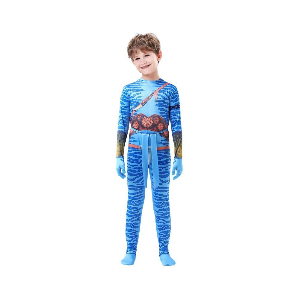 (Male,160cm)Déguisements de jeu de rôle Halloween enfants et adultes Avatar vêtements serrés