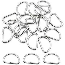 (As show, One size) 30 silver 26mm D-ring metal D-ring buckle D-ring, suitable for bags, buckles, straps, waistbands, backpacks DIY accessories