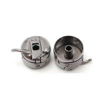 (As show, One size) The front of the sewing machine bobbin box is equipped with stainless steel bobbin boxes, which are suitable for Class 15 household sewing machines