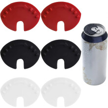 (As show, One size) Beverage Can Lid (Random Color), 6 Pieces Reusable Can Cap Beverage End Cap, Plastic Anti Dust Lids Can Lids, Closure Drink Tops Cover for Beer Soda S