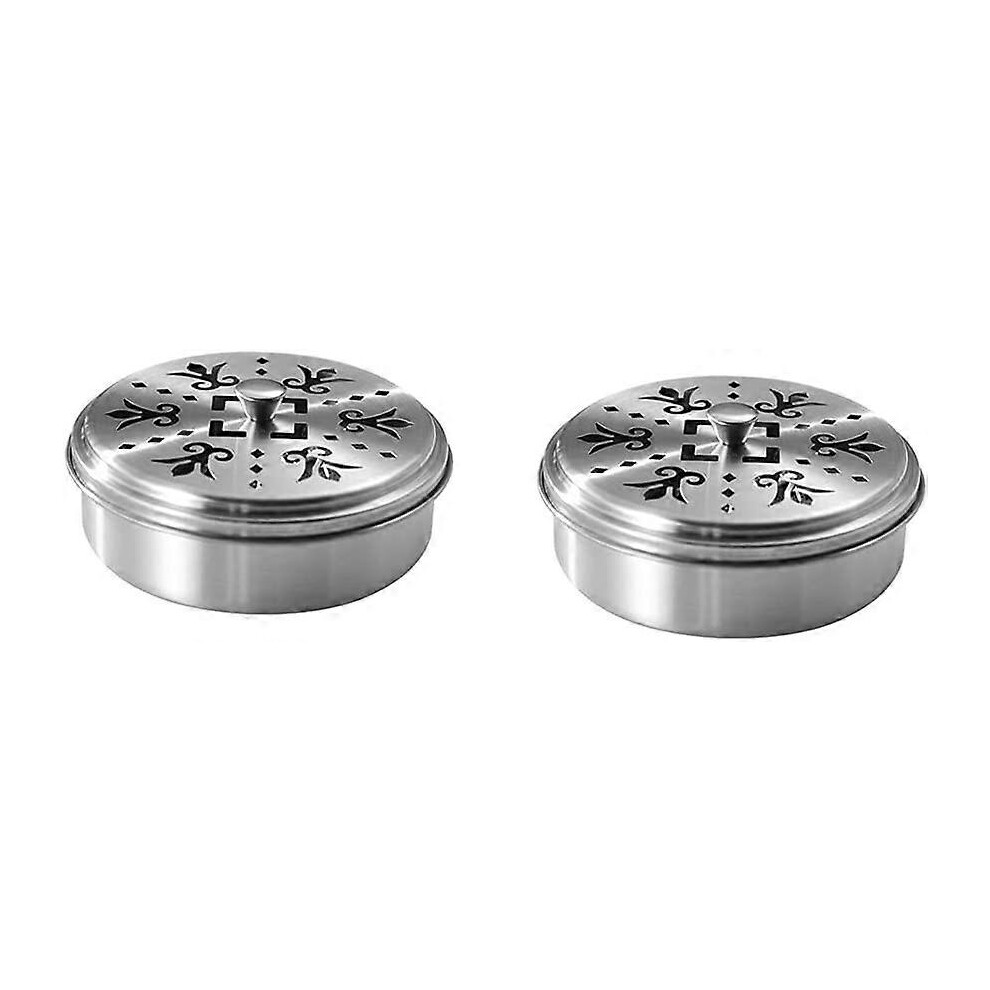 (As Show, One Size) 2 Pcs Coil Holder, Metal Mosquito Holder Spiral Holder, Incense Holder Incense Burner Portable Stainless Steel Mosquito Holder 4632026689820