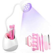 (As show, One size) UV Nail Lamp84*84*195mm, 36W Quick Dry Nail Dryer for Nail Polish with Manicure Nail Accessories Storage, 360 Rotation Portable LED Gel Nail Lamp Cure