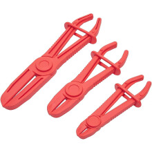 (As show, One size) 3 Hose Clamp Pliers 3 Sizes (Red) - Hose Clamp Pliers for Brake Hoses, Fuel Hoses, Gas Lines and Most Hose Hoses