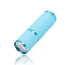 (As show, One size) Mini UV flashlight (blue) with 9 LEDs and battery - pet urine detector, suitable for dogs/cats, fluorescent agents, dry stains, anti-counterfeiting de