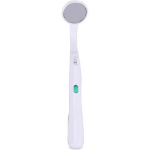 (As show, One size) Dental mirror LED luminous mirror (green) dental examination mirror anti fog curve angle dental oral care tool