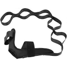(As show, One size) Yoga stretch strap (black), ankle ligament stretch strap with loop, ligament stretch strap, soft leg stretcher, suitable for plantar fasciitis, fitnes