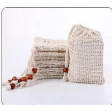 (As show, One size) 5PCS Sisal Soap Bag Exfoliating Soap Bag Natural Soap Bag Soap Bag Shower Soap Bag Drawstring Bag for Bathing and Washing