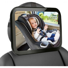 (As show, One size) 1PCS Rear Seat Baby Car Mirror Large Child Size Shatterproof Car Rear View Mirror Baby Rearview Mirror for Monitoring 360 Adjustable