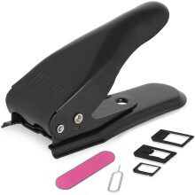 (As show, One size) 6PCS 4 in 1 Dual Sim Card Cutter with Adapter Kit (Nano, Micro, Standard, Pin Needle, File) Cutter for Credit - Charging Card - Phone Card