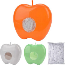 (As show, One size) Cling Film Storage Box with 100 Cling Films, Cling Film Storage Box, Kitchen Wall Mounted Storage Bag Organizer (Orange)