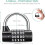 (As show, One size) Combination Combination Lock(Blue), 5 Digit Combination Padlock, Waterproof Rustproof, Security Padlock for Locker, Toolbox, Fences, Bicycle, etc 3