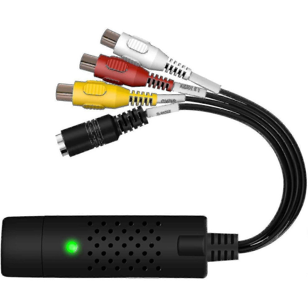 (As Show, One Size) Video Capture Card Device, Usb2.0 Adapter Audio Grabber Vhs Vcr Tv 4121614116324