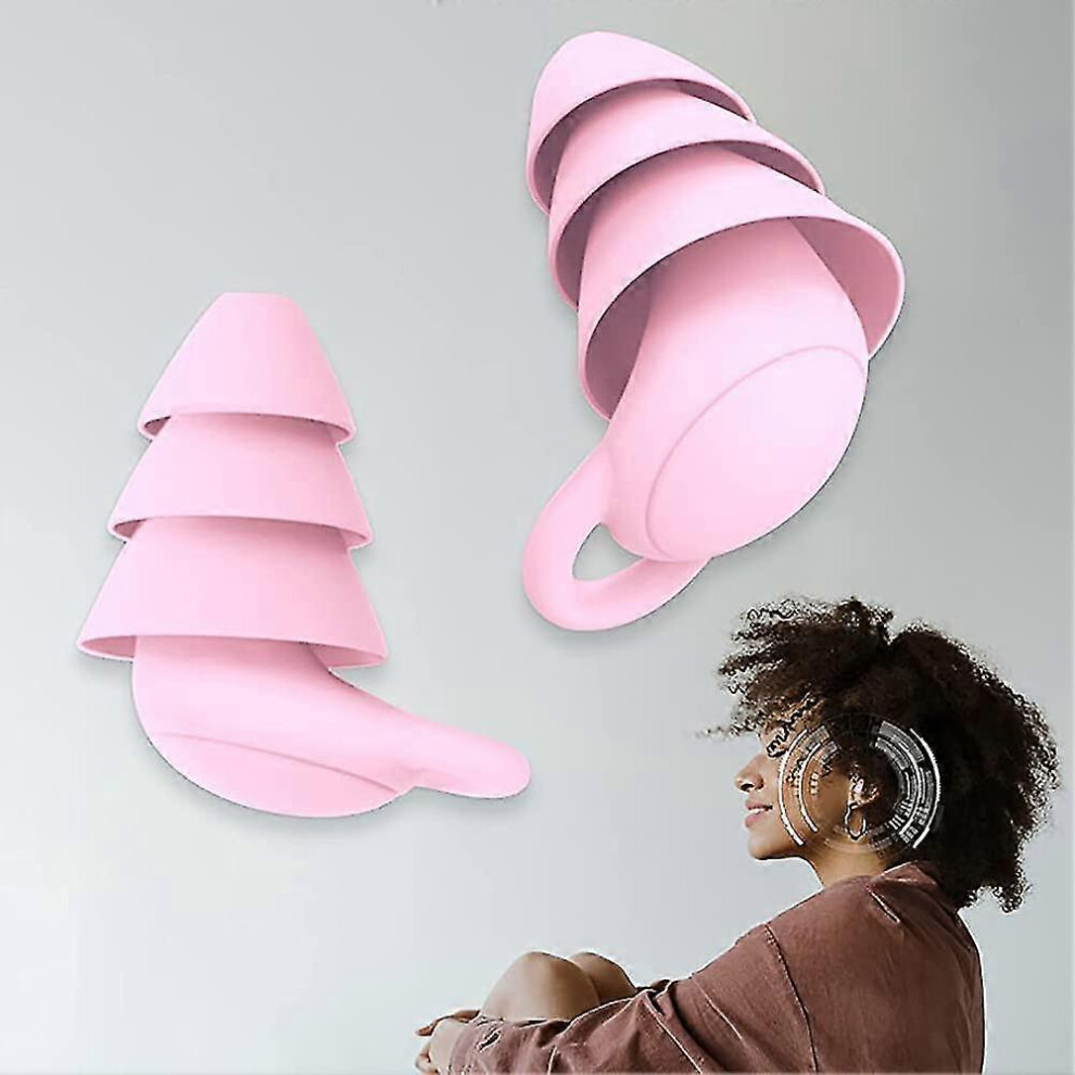 Kikidex (As Show, One Size) Silicone Sleep Noise Canceling Earplug, Soft Reusable Sleep Earplug, Three-Layer