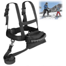 (As show, One size) Kids Ski And Snowboard Training Harness With Removable Leash Black
