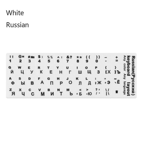 (As show, One size) Russian Keyboard Button Letters Alphabet Super Durable For Laptop Pc 2