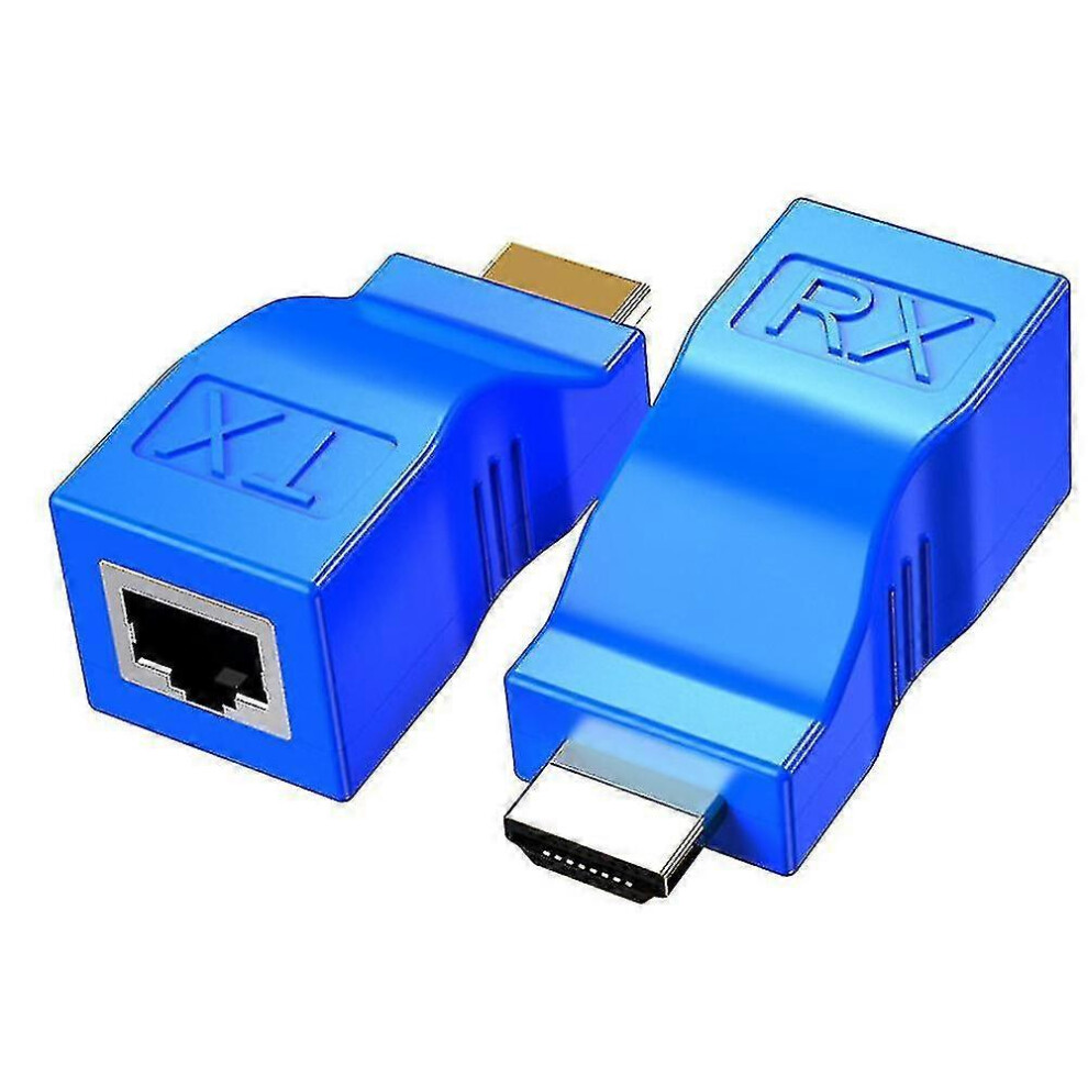 (, One Size) Hdmi Extender,Hdmi To Rj45 1080P Lan Network Hdmi Extension Up To 30M Over Cat5e/6 Utp Lan Ethernet Cable Black 4703229215021