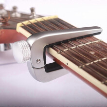 (As show, One size) 1PCS (Silver) Guitar Capo, Pro Alloy Guitar Capo with Screw Tuning Knob for Acoustic and Electric Guitar, Ukulele, Bass and Banjo.