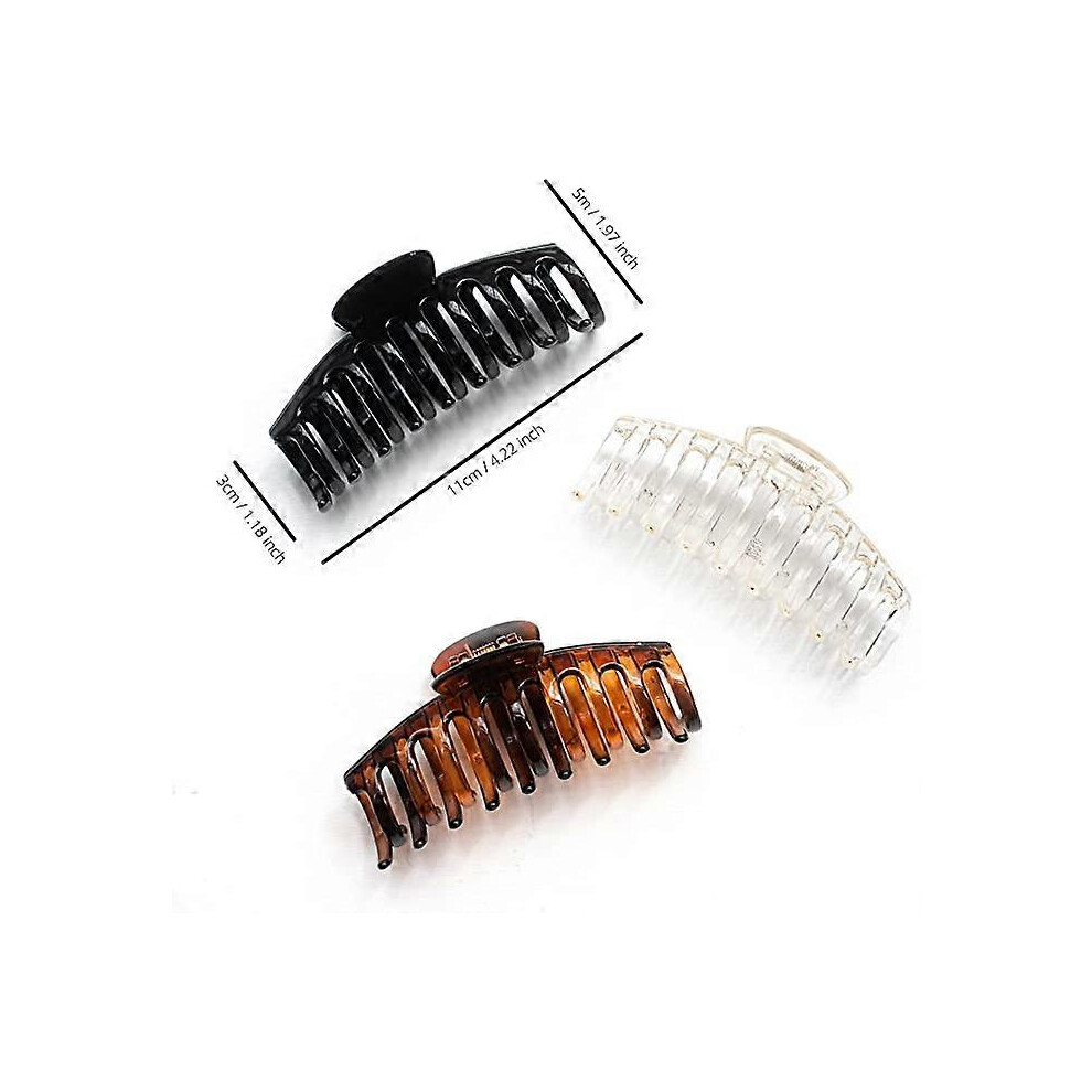 (As show, One size) 3-piece Women&#39;s Hairpin 11cm Anti slip Thick Hair Claw Hairpin | French Design Fashion Hairpin Accessories, Pan Hairpin-image-OPC-PHMQWWM-NEW