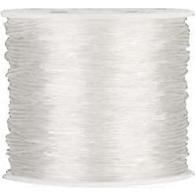 (As show, One size) 1mm and 30m transparent elastic beaded thread technology jewelry bracelet making rope, transparent
