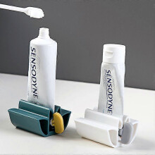 (As show, One size) 2pcs Multi Purpose Tube Squeezer Dispenser Bathroom Cleanser Toothpaste Holder