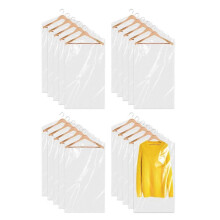 (As show, One size) 20 Pack Plastic Clothes Covers 60x90 cm Hanging Garment Bags Clear Clothes Bags Dry Cleaning Bags Dust-proof Garment Protector Covers for Shirt Jacket