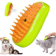 (As show, One size) 1 serving 3 in 1, Steamy Cat Brush Multifunctional Self-Cleaning Cat Steam Brush for Massage, Steam Pet Brush for Removing Tangled and Loose Hair, Pet