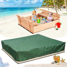 (As show, One size) (S)Sandpit Tarpaulin,Sandpit Cover,Waterproof Sandpit,Sandpit Cover,Sandpit Canopy,with Drawstring,Oxford Cloth Sandpit Protective Tarpaulin