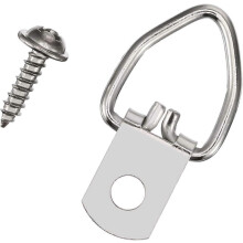 (As show, One size) 100pcs Heavy Duty D Rings with Screws for Hanging Clocks, Paintings, Artwork, Painting Frames, Cross Stitch