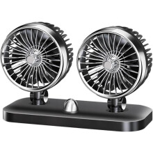 (As show, One size) Taott 24V 2 Speed Double Head Auto Dashboard Fan Compatible with Taott Vehicles (Color Name: 24V)