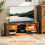 Homcom HOMCOM TV Stand, Entertainment Centre with LED Lights, Rustic Brown 5