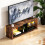 Homcom HOMCOM TV Stand, Entertainment Centre with LED Lights, Rustic Brown 6