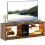 Homcom HOMCOM TV Stand, Entertainment Centre with LED Lights, Rustic Brown 2