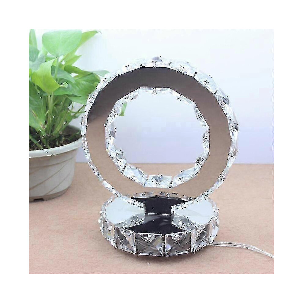 (As show, One size) Table Lamp, Crystal Bedside Table Lamp, LED Crystal Table Lamps, For Bedroom, Living Room, Dresser T-image-OPC-PHMQZMJ-NEW
