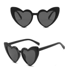 (Red, One size) 6 Pairs Of Heart-shaped Sunglasses Retro Glasses Costume Party Rdz