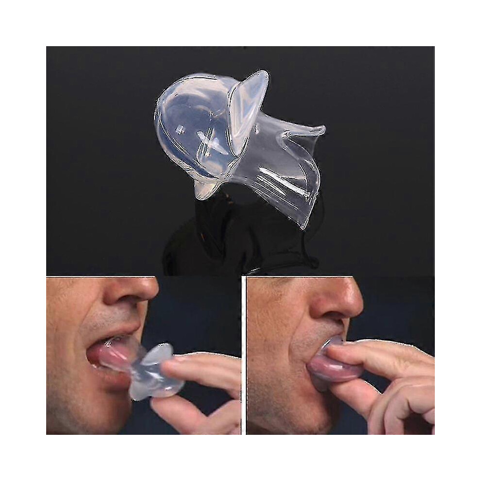 Kikidex (As Show, One Size) Silicone Anti Snore Tongue Retaining Device With Case Stop Snoring Breathing Sleep Aid Tool