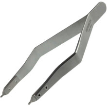 (As show, One size) Bergeon 7825 Metal Band Clasp Pliers Spring Bar Grain Pliers Stainless Steel Ergonomic Watch Maker Tool Silver