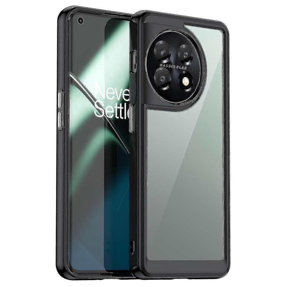 (Transparent One Size) For Oneplus 11 5G Soft Tpu Hard Acrylic Phone Case Clear Shockproof Phone Shell Cover Grey 4703229295191