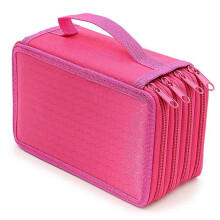 (As show, One size) Hmwy-4 Layer Pen Storage Box Bag Large Capacity Pencil Case Organizer