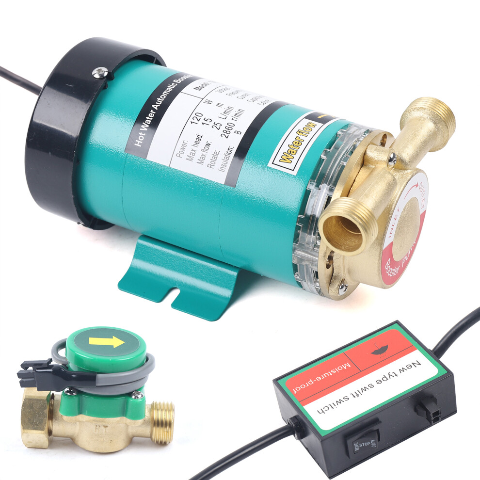 120W Recirculating Pump,25L/min Booster Pump,Hot Water Booster Pump