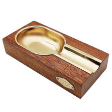 (As show, One size) Single Copper Lined Cigar Ashtray for Patio/Outdoor/Indoor Ashtray (Color:Brown)